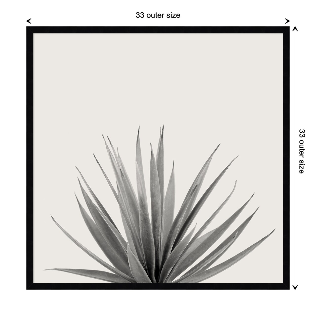 Haze Agave Succulent by The Creative Bunch Studio Wood Framed Wall Art Print